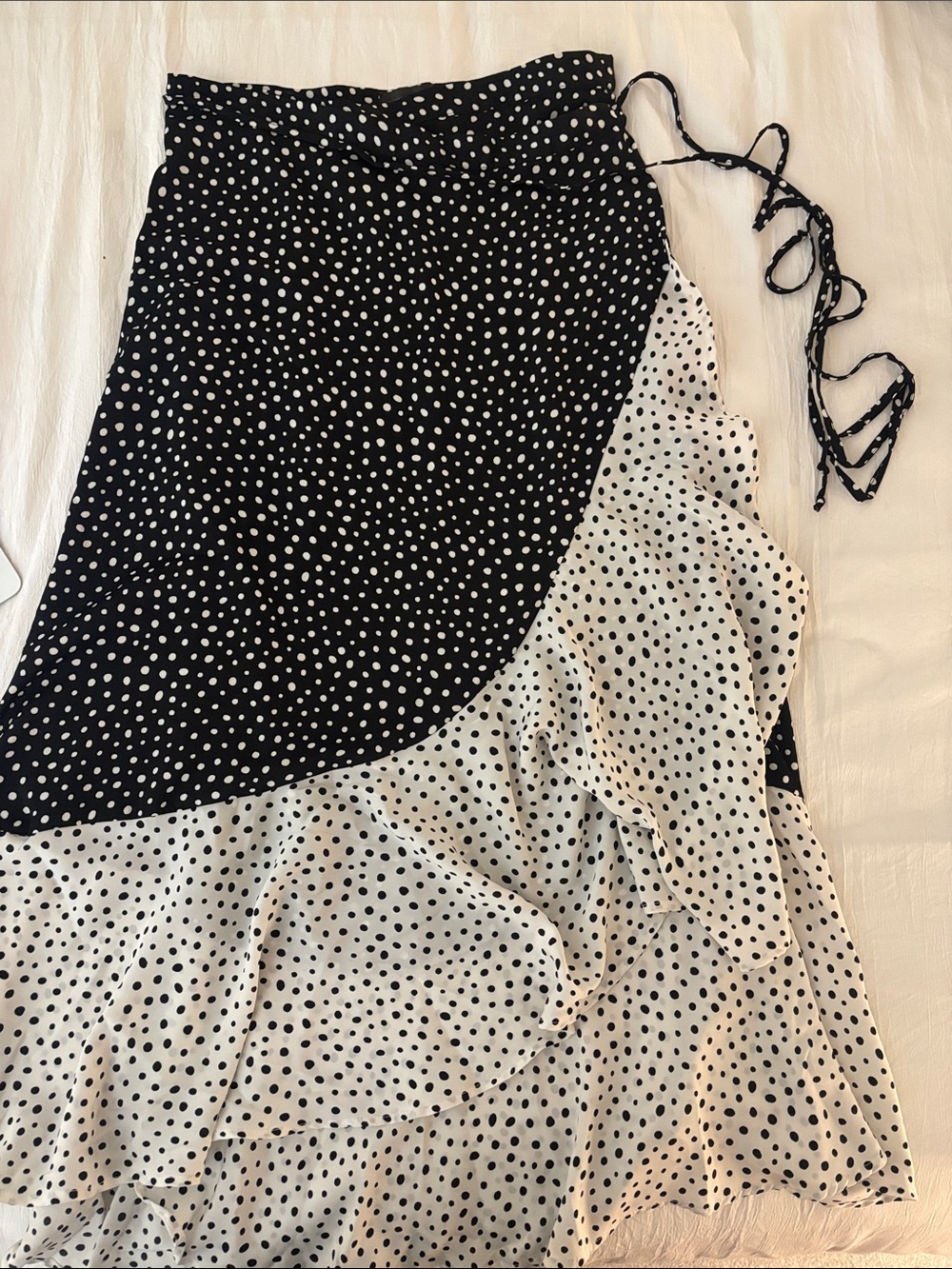 summersalt Black and White Polka Dot Skirt and coverup